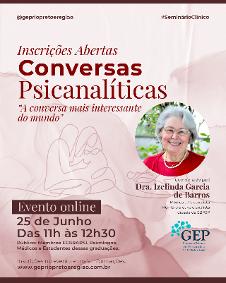 Cartaz do evento: Conversas Psicanalíticas