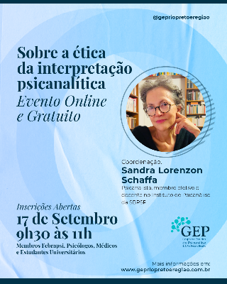 Cartaz do evento: Sobre a ética da interpretação psicanalítica