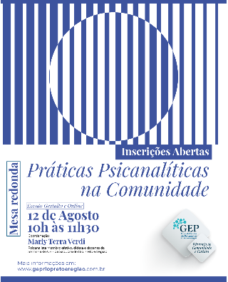 Cartaz do evento: Práticas Psicanalíticas na Comunidade