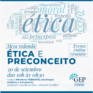Cartaz do evento: Ética e preconceito