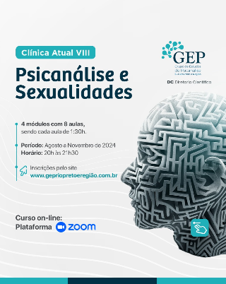 Cartaz do curso: Clínica VIII - Psicanálise e Sexualidades