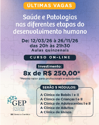 Cartaz do curso: Saúde e patologias nas diferentes etapas do desenvolvimento humano