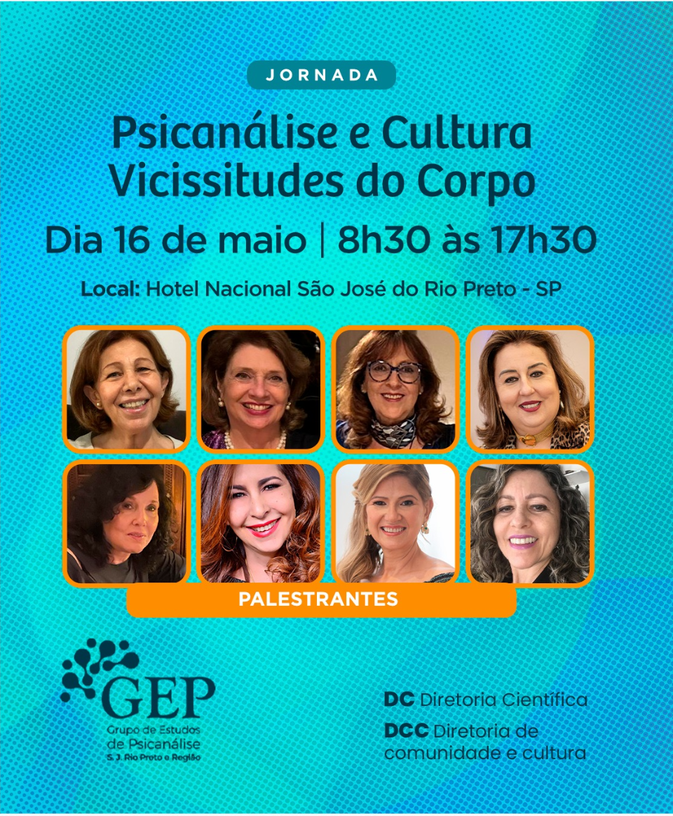 Cartaz do evento Psicanálise e cultura vicissitudes do corpo
