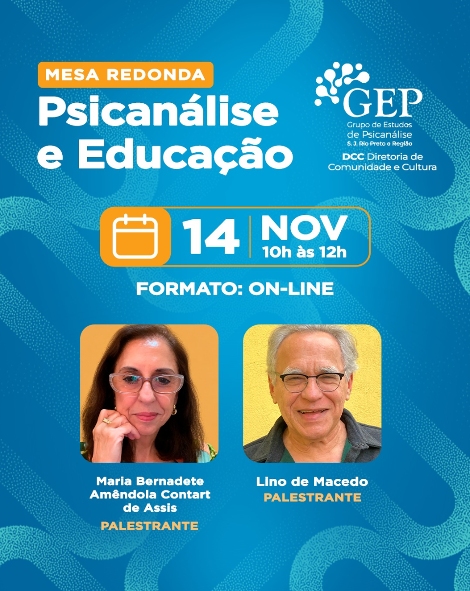 Cartaz do evento Psicanálise e Educação